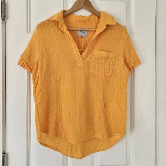Rails Savannah Clemetine 100% Organic Cotton Guazy Shirt Top S - Picture 2 of 5